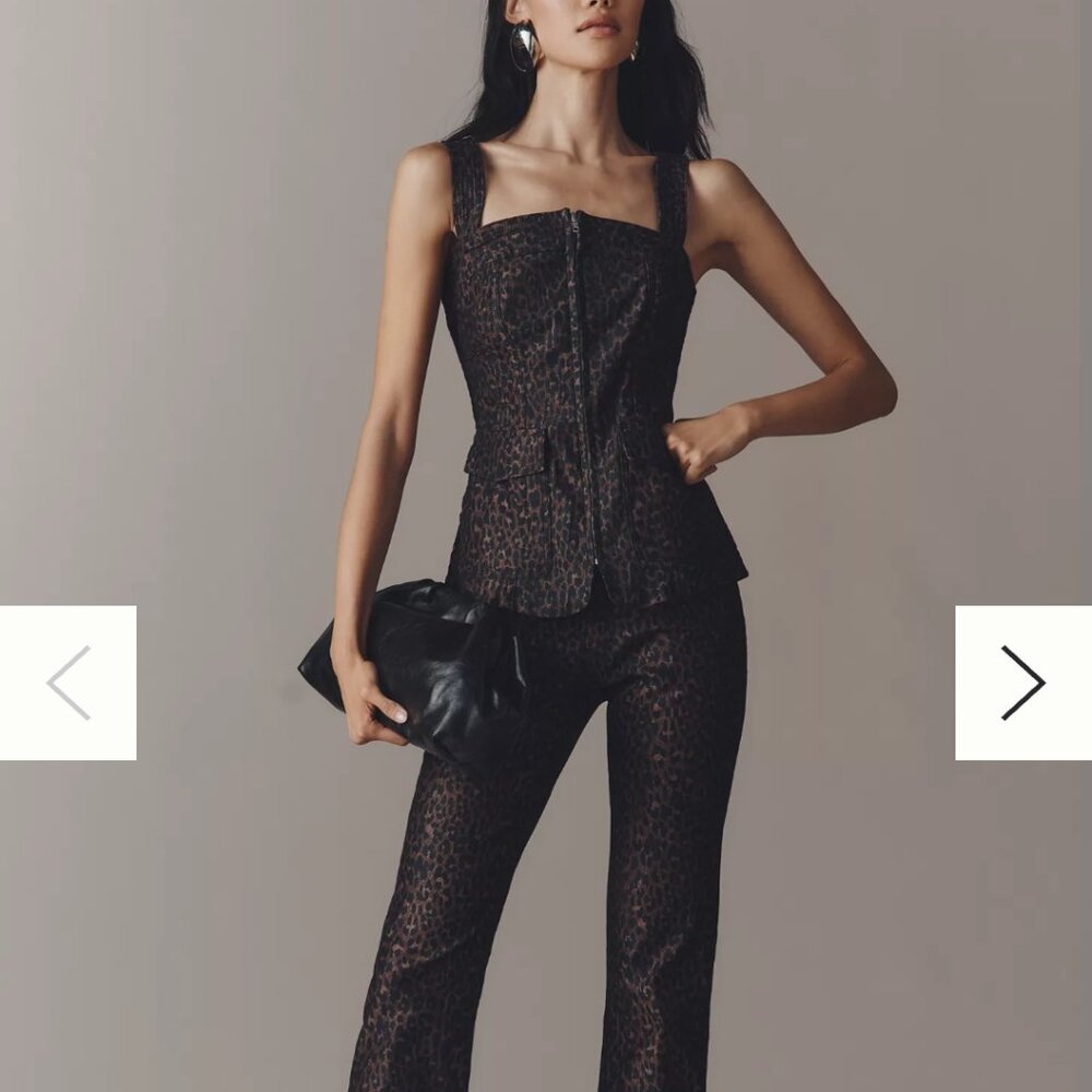 Anthropologie Pilcro Leopard Print Jeans